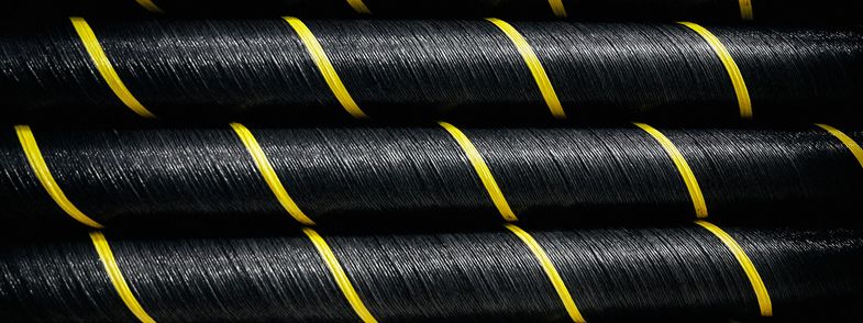 Layers of high voltage offshore cable