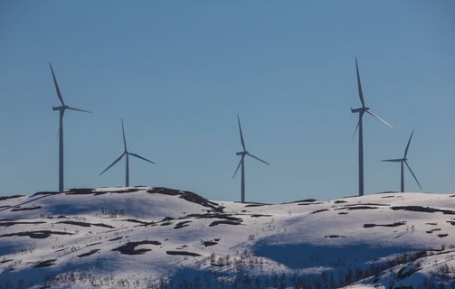 björnberget Nkt wind park windmill landscape snow